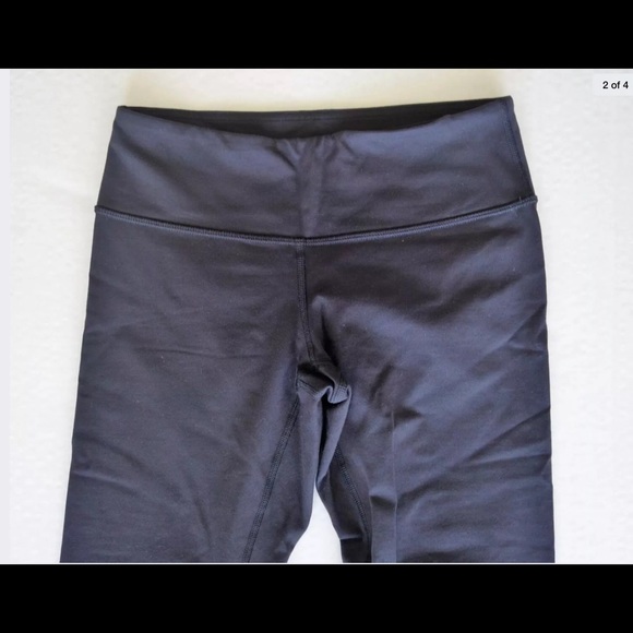 LULULEMON Black Wunder Under Crop Luon Sz 6 - Picture 2 of 4